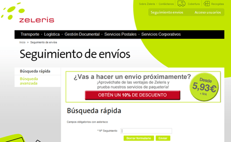 Zeleris: Como hacer el seguimiento de un paquete