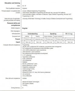 europass-cv-sample-sw-engineer
