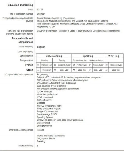 europass-cv-sample-sw-engineer