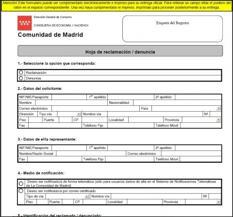 Denuncia de consumo