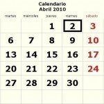 Calendario abril-2010 Calendario abril-2010