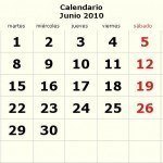 Calendario junio-2010 Calendario junio-2010