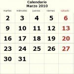 Calendario marzo-2010 Calendario marzo-2010