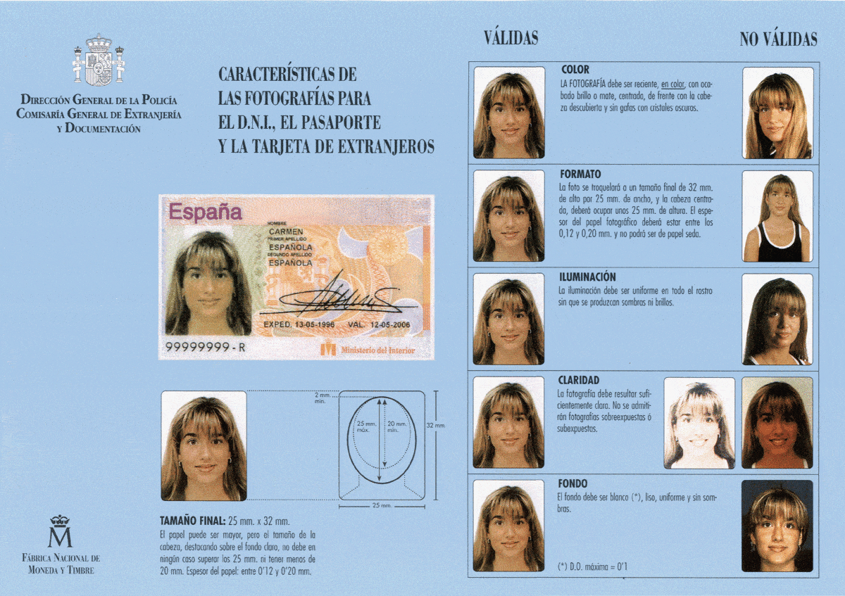 Medidas Fotos Carnet Dni ▷ Tamaño FOTO CARNET para DNI - DeFinanzas.com