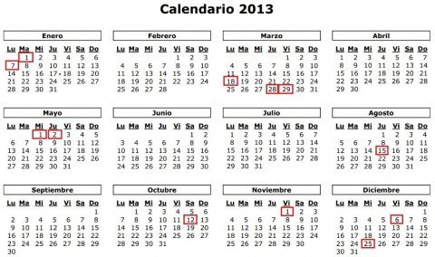 Calendario laboral para el País Vasco en 2013 - DeFinanzas.com