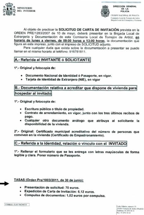 Carta De Invitación Para Viajar A España Trámites Y Requisitos 5624